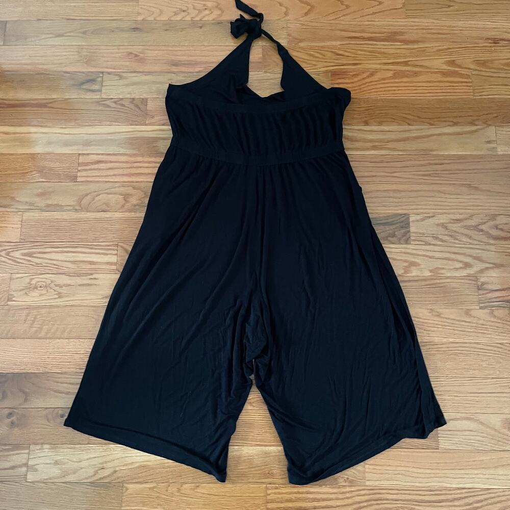 Torrid Womens 3X Halter Jumpsuit Black Super Soft Casual Wide Leg - Picture 4 of 11
